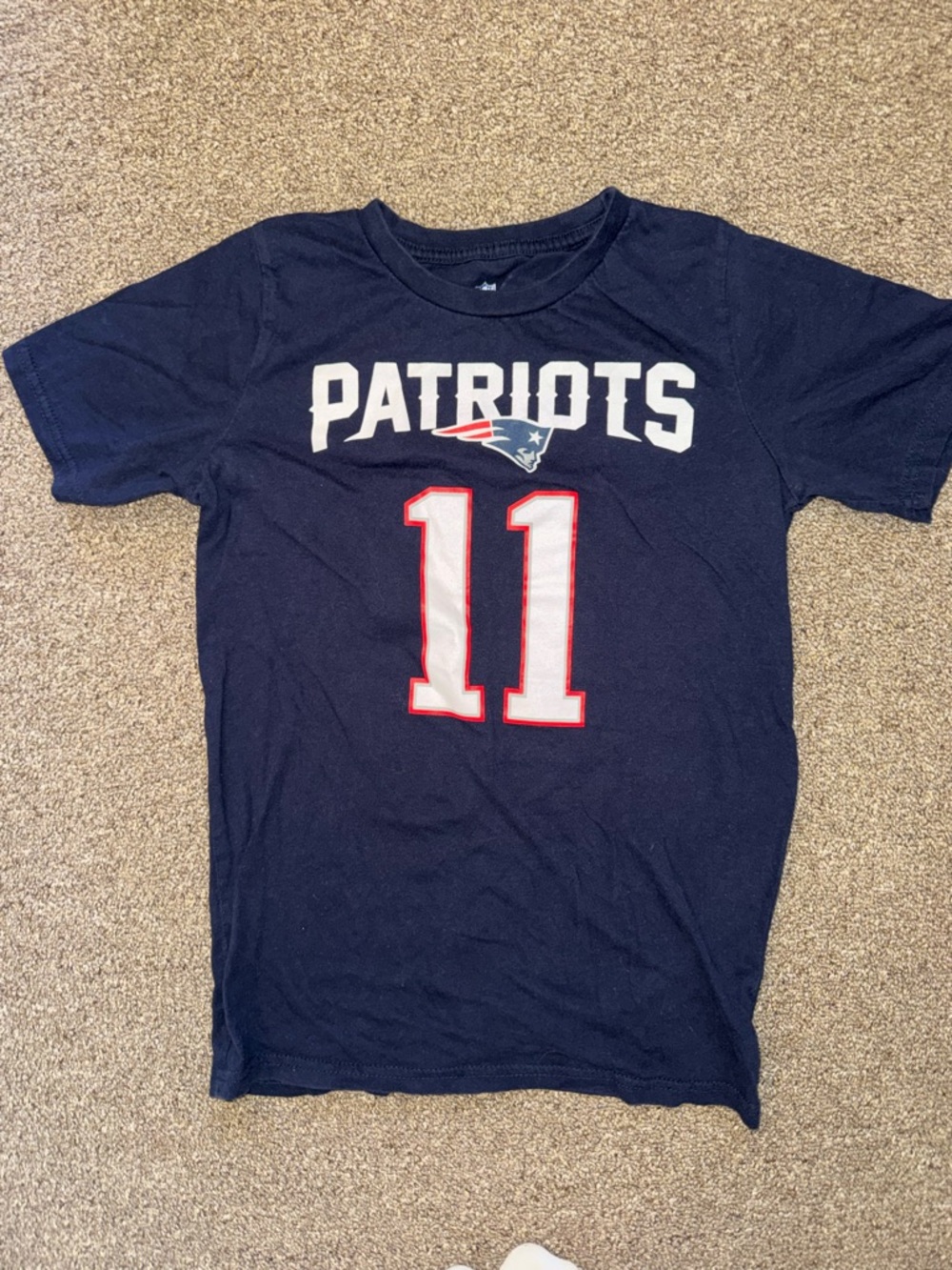 NFL Patriots Navy Blue Tee with #11